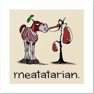 Funny Meatatarian Animal Meat Eating Posters and Art